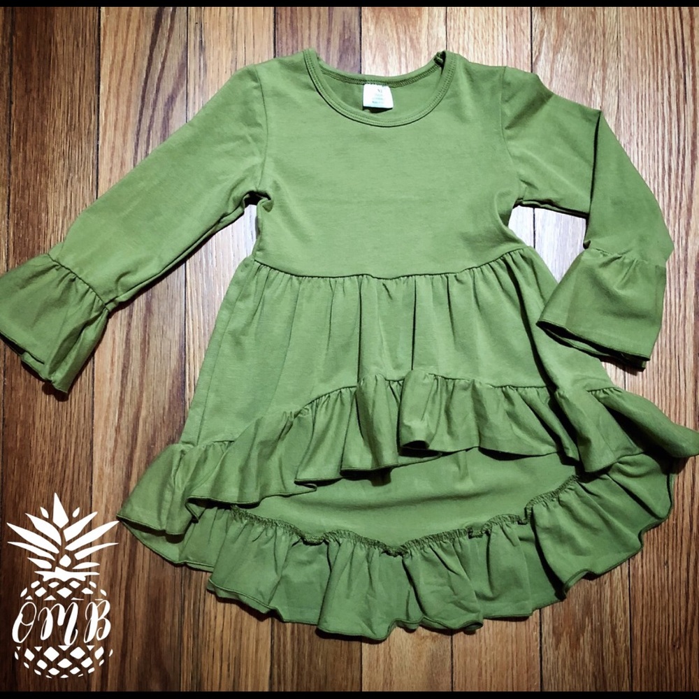 Girls Green High Low